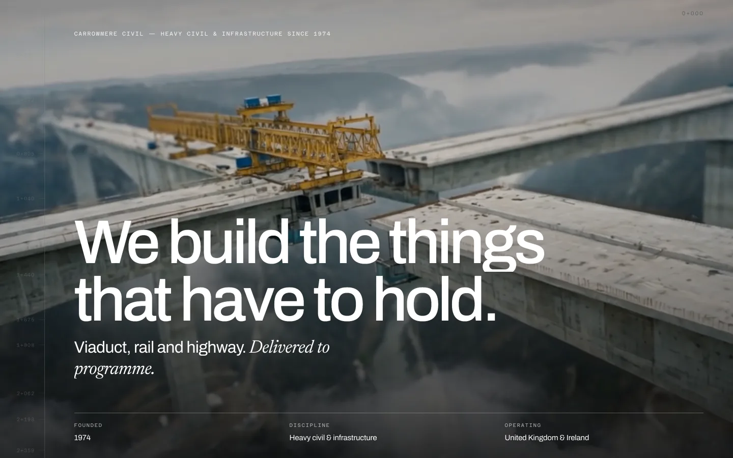 Carrowmere Civil — the invented civil-engineering contractor's homepage.